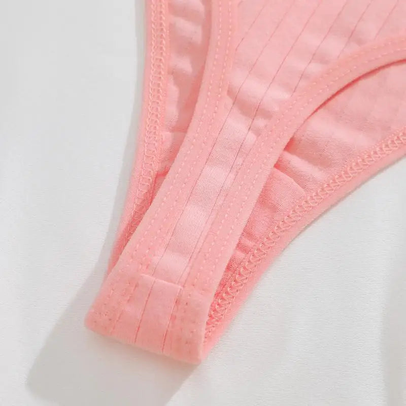 7Pcs/Set Cotton Thread Thongs Underwear Seamless Breathable Bikini T-Back G-Strings Panties Female Low Waist Sexy Lingerie S-XL