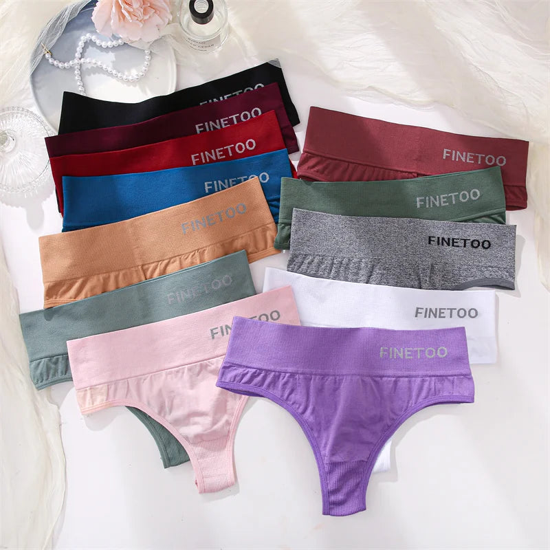 2-Pack High Waist Seamless Thongs — Plus Size G-String Panties M–2XL