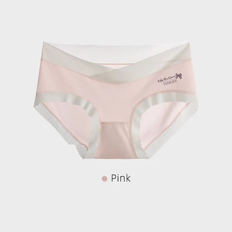 3pcs Seamless Maternity Underwear Plus Size Ice Silk Breathable Low Rise Belly Support Maternity Panties Pregnancy Underwear