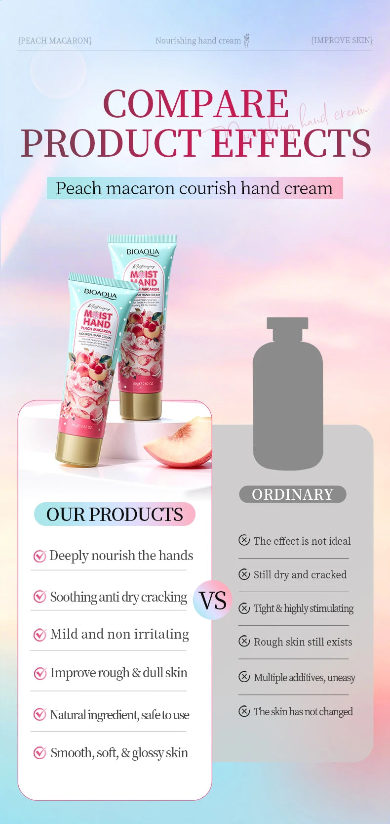 BIOAQUA Moisturizing Hand Cream – 80g, Four Scent Options