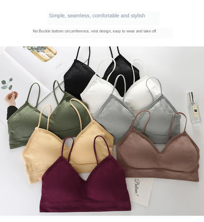 Women's Backless V-Neck Sports Bra – Seamless Push-Up Bralette | Yoga & Sleep