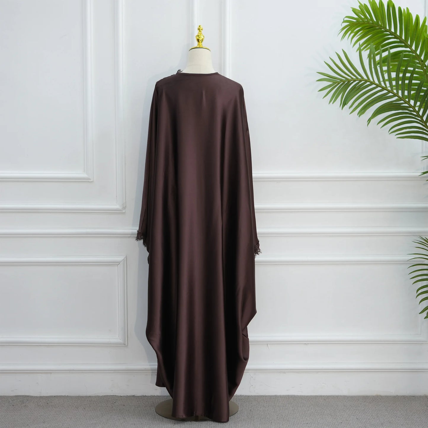 2026 New Luxury Dubai Abaya for Women V-Neck Loose Fit Long Sleeve Open Front Flowy Modest Dress Muslim Abaya with Free Shipping