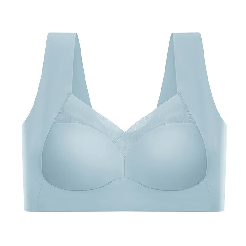 Women's Breathable Mesh Sports Bra – Push-Up Padded Vest | Inner Support Gym Bra