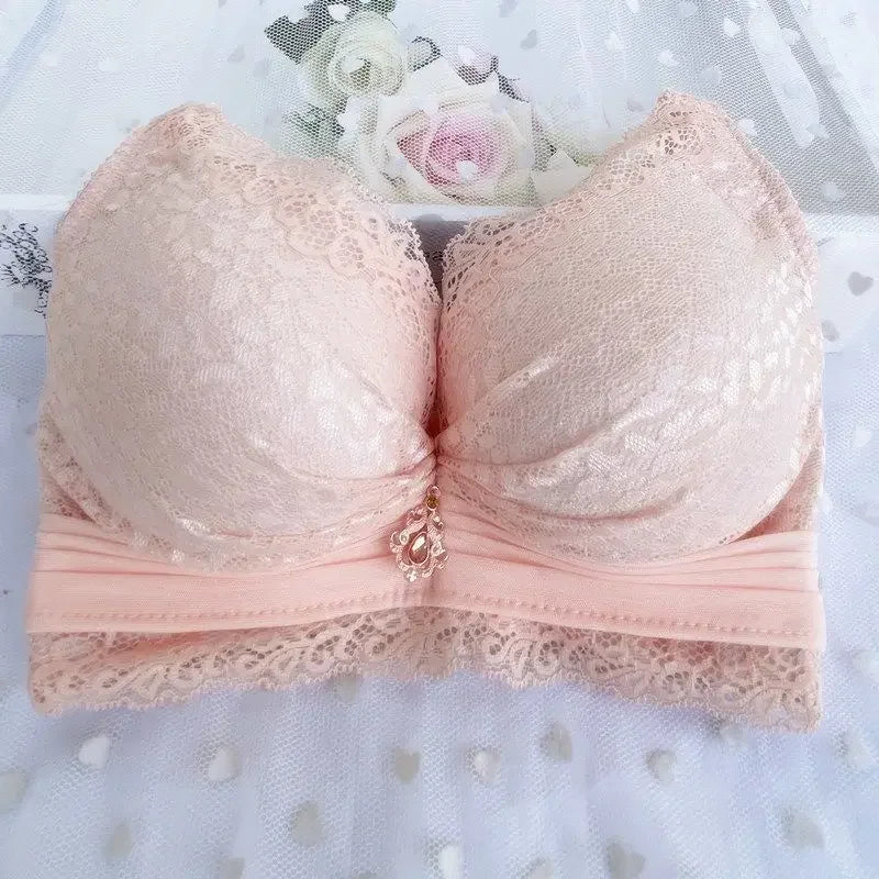 Women's 12CM Extra Thick Push Up Bra | No Underwire Natural Lift Bra for A-B Cup | Seamless Breathable Lace Lingerie with Anti-Slip Silicone (32–40 / 70–90)