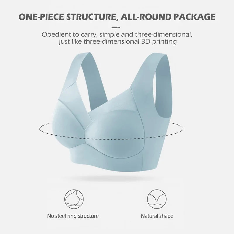 Women's Breathable Mesh Sports Bra – Push-Up Padded Vest | Inner Support Gym Bra