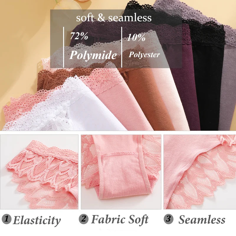 3-Pack Seamless Low-Rise Panties – Ice Silk Bikini Underwear for Women (XS–XL, 16 Color Sets)
