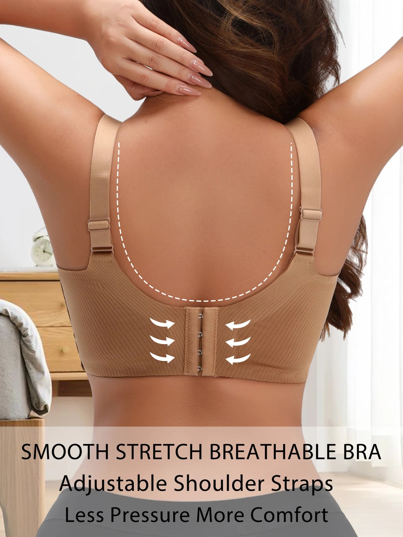 Women's Seamless Jelly Glue Push-Up Bra – Wire-Free Breathable Bralette | Comfortable Lingerie