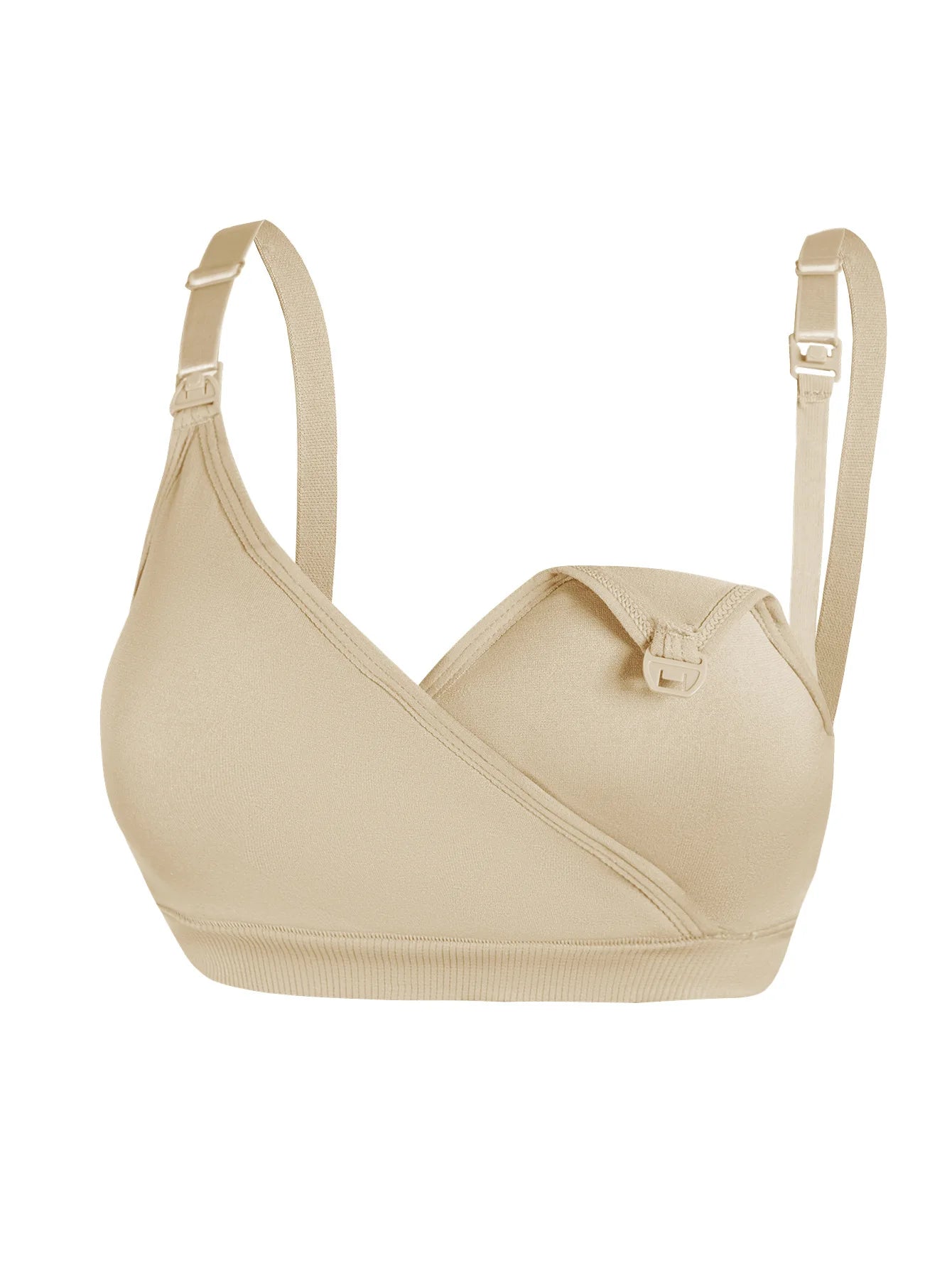 Wire-Free Maternity Nursing Bra Nylon Seamless Front Closure Breastfeeding Comfort Adjustable Support Soft Pregnancy Underwear