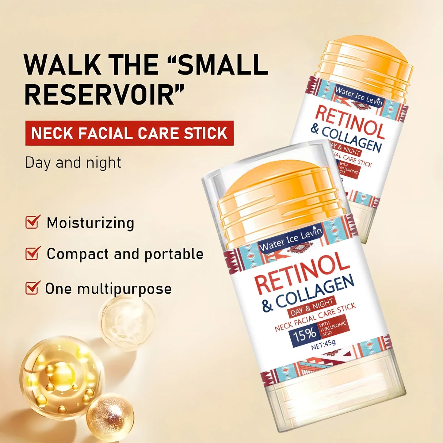 45g Retinol Lifting Firming Cream Stick Collagen Smooth wrinkles Face Cream For Moisturizer Whitening Brighten Skin Product