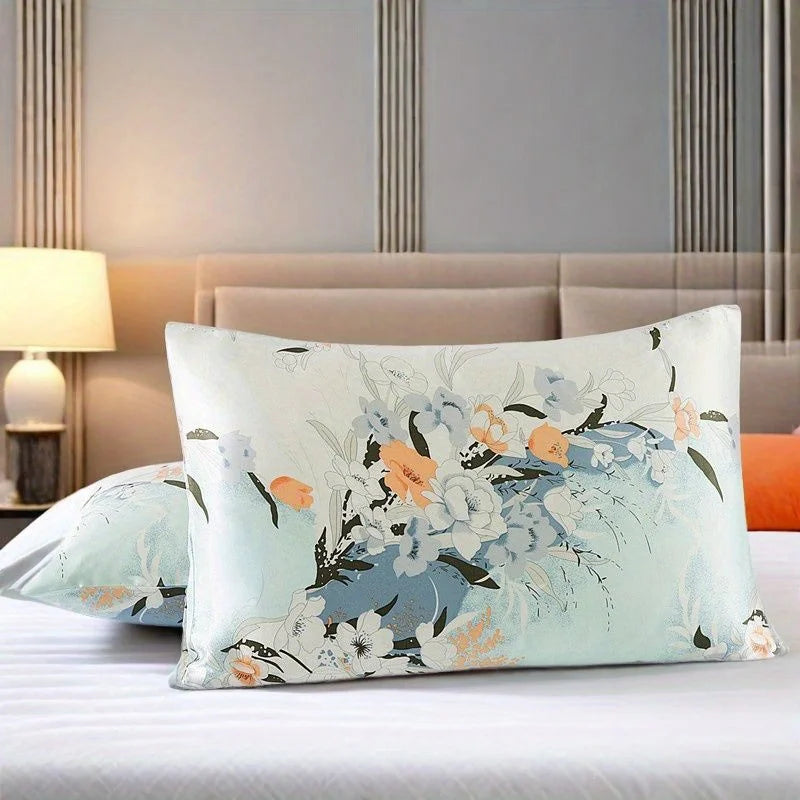 Silky Satin Pillowcase with Zipper Closure, Multiple Sizes