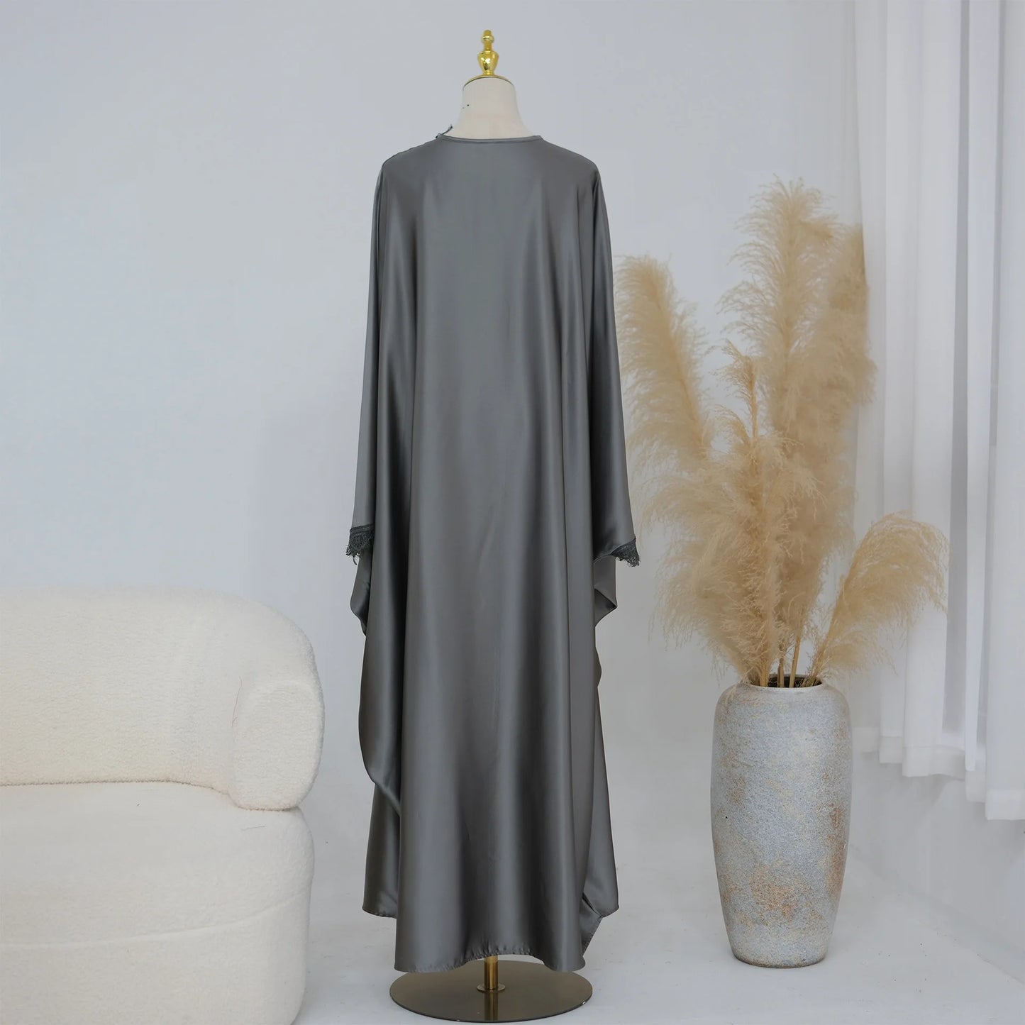 2026 New Luxury Dubai Abaya for Women V-Neck Loose Fit Long Sleeve Open Front Flowy Modest Dress Muslim Abaya with Free Shipping