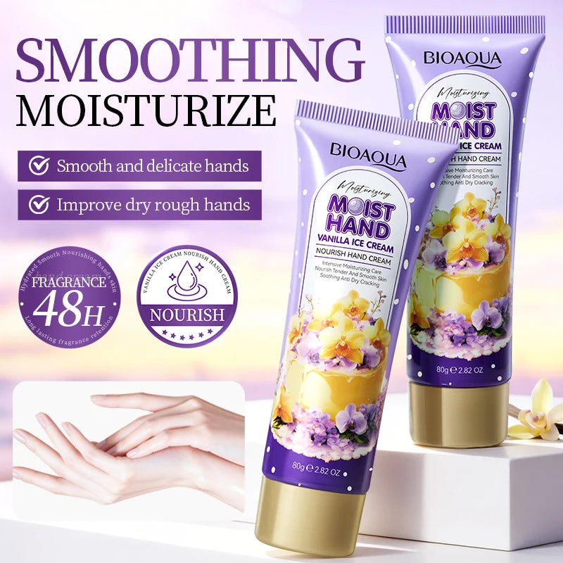 BIOAQUA Moisturizing Hand Cream – 80g, Four Scent Options