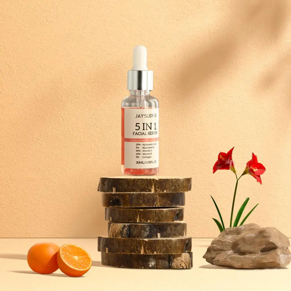 5-in-1 Vitamin C & Hyaluronic Acid Face Serum – Pore Minimizing, Brightening & Deep Moisturizing (30ml)