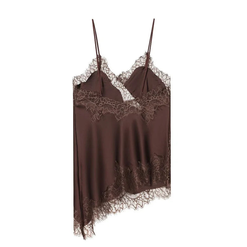 MUJER Black Lace Tops for Women Camisole Sexy Backless Tops Woman 2025 Summer Sleeveless Women's Tops Straps Beach Top Female