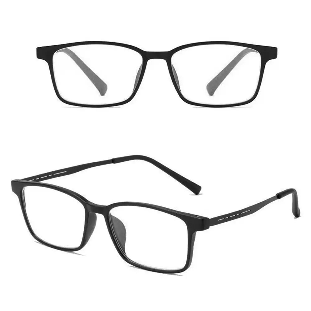 Rectangle Reading Glasses | Black & Matte Black, +1.00 to +4.00