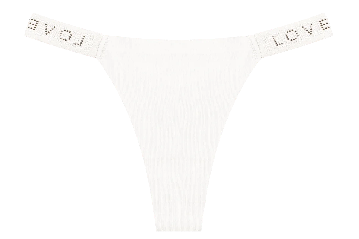 Rhinestone Letter Diamond G-String Thong – Shiny Low-Rise Sexy Underwear for Women (S–XL, 14 Styles)