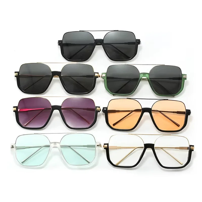 Unisex Double-Bridge Sunglasses | Metal Frame