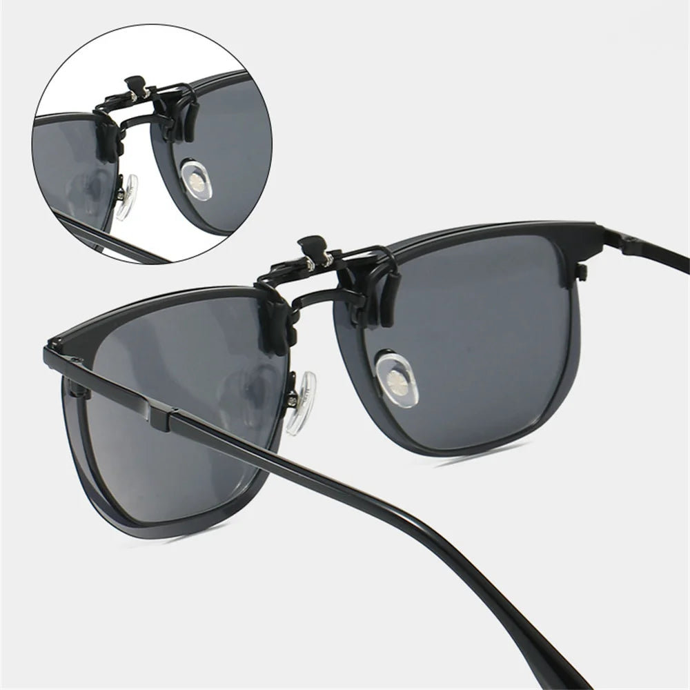 Pilot-Style Flip-Up Clip-On Sunglasses | Lens Options
