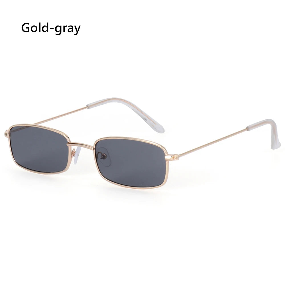 Slim Metal-Frame Sunglasses | Color Lens Options