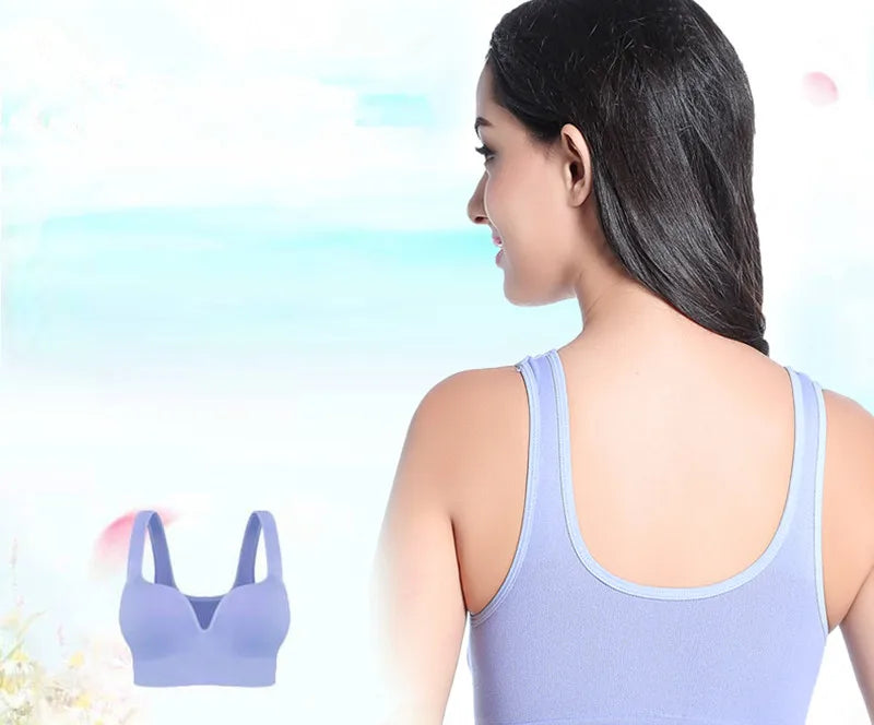 Women's Seamless Push-Up Sports Bra – Wire-Free Padded Vest Bralette | Gym Fitness Running