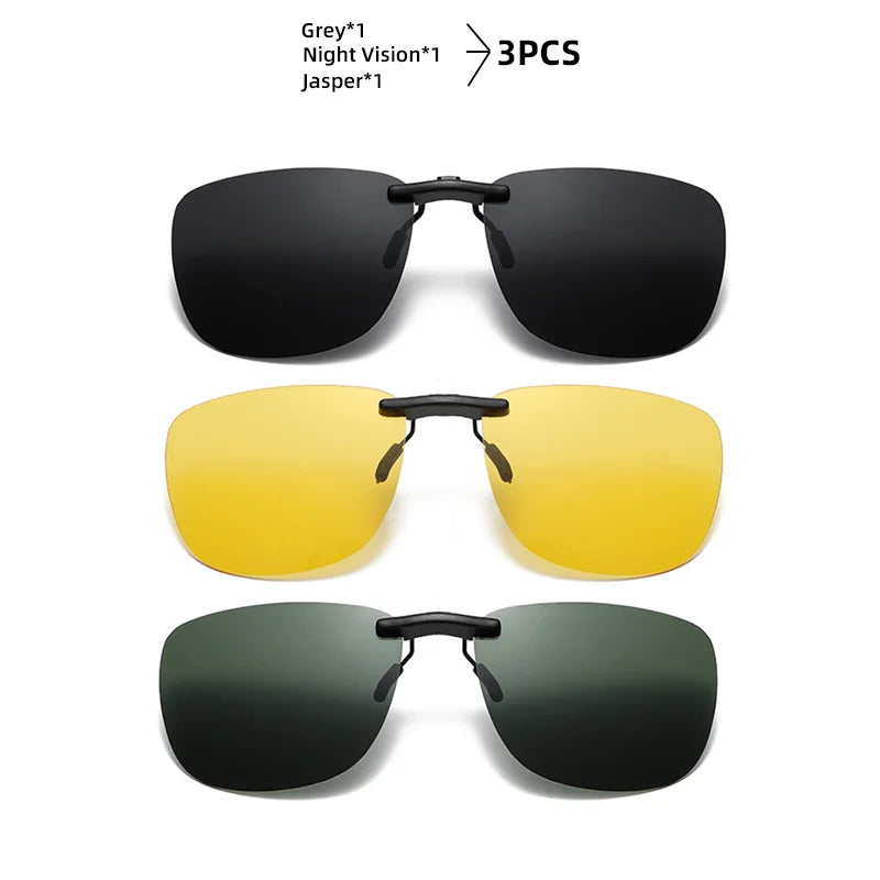 Square Clip-On Sunglass Lenses | Single or 3-Piece Options