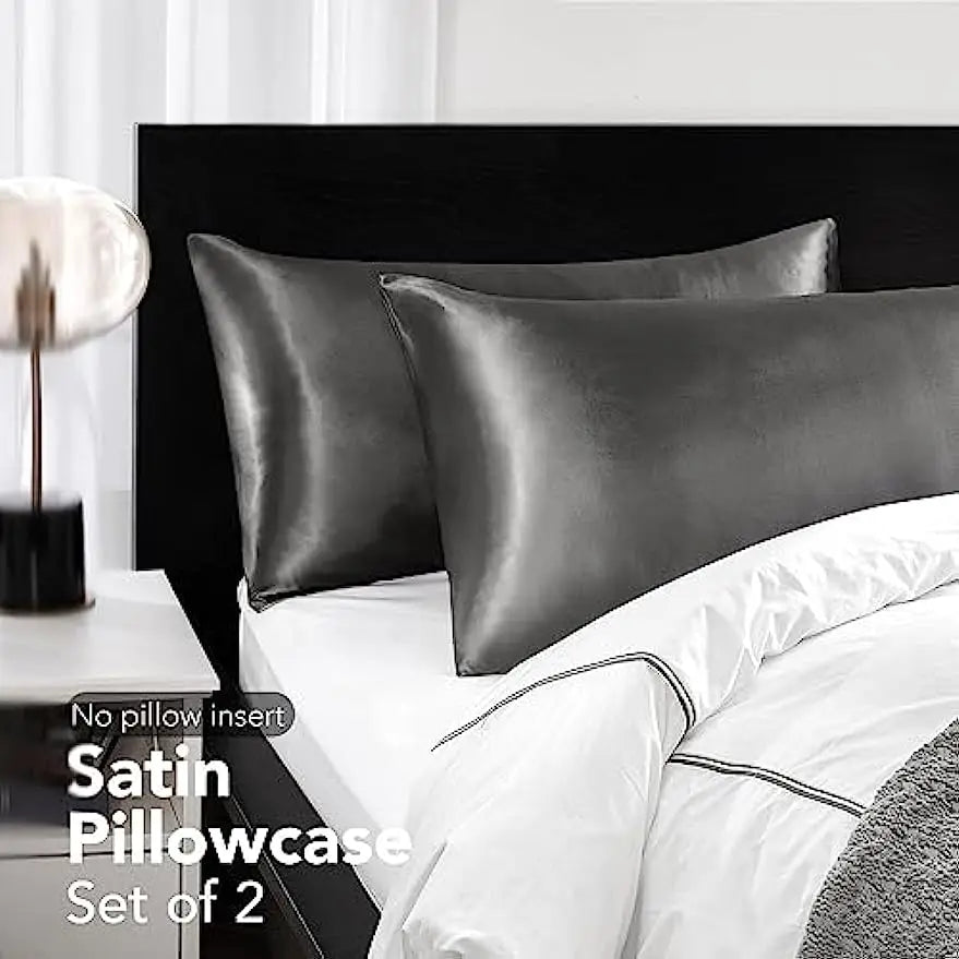 2-Pack Charmeuse Satin Pillowcases, Multiple Sizes