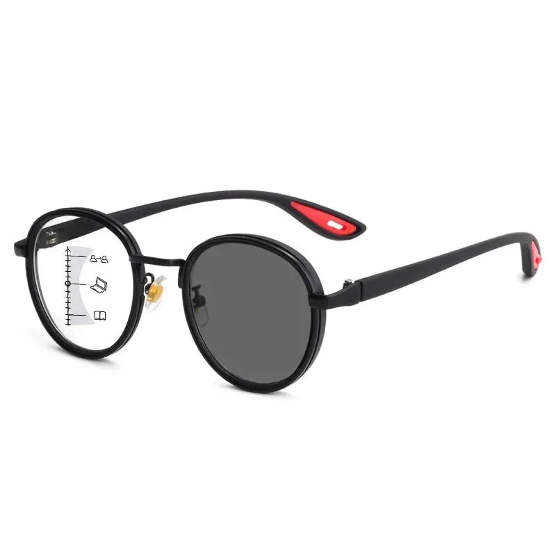 Round Progressive Photochromic Reading Glasses | +1.00 to +4.00