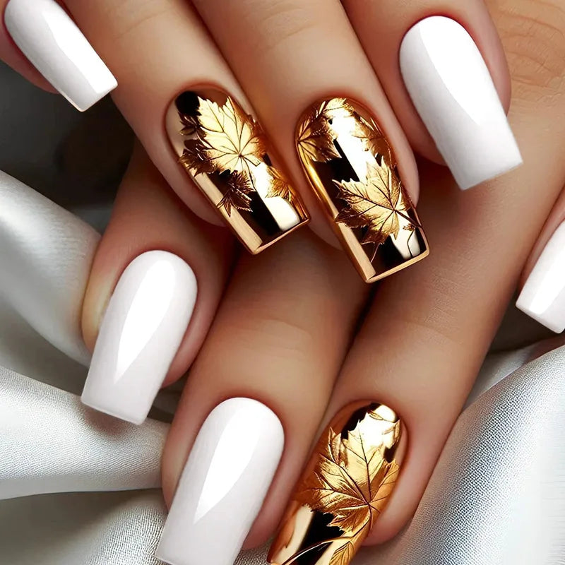 Short Ballerina Press-On Nails – Ombre Gradient Designs, 24 Pieces
