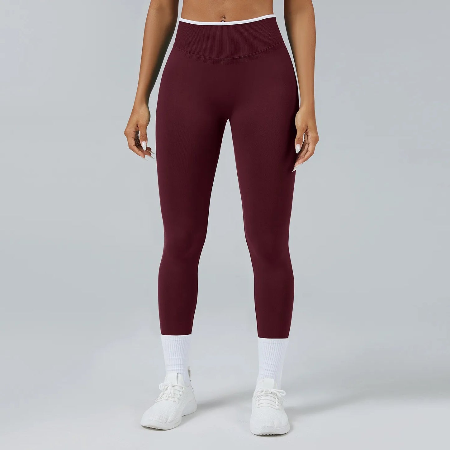 Women's Middle Waist Seamless Yoga Leggings Push-Up Sport Fitness Running Pants Hip Lift High Elastic Gym Leggings Sport Legging