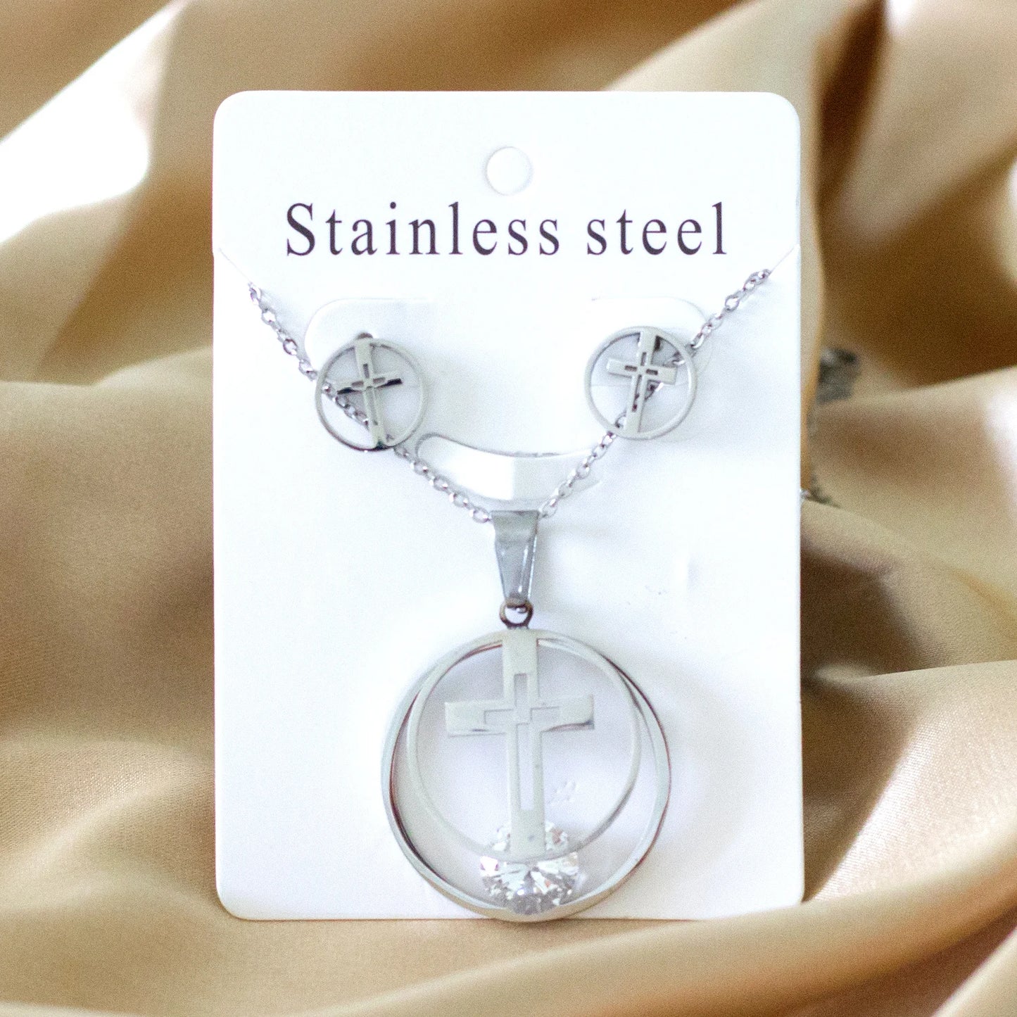 Tree of Life Jewelry Set – Stainless Steel Necklace & Earrings for Women