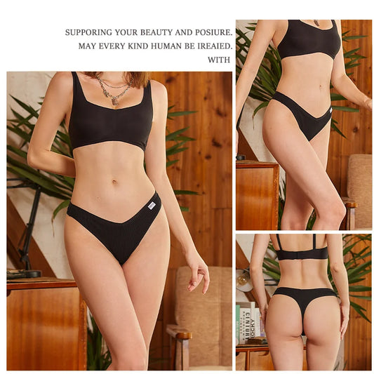 7-Pack Waffle Cotton G-String Thongs – Low-Rise Underwear for Women (S–XL, 6 Color Sets)