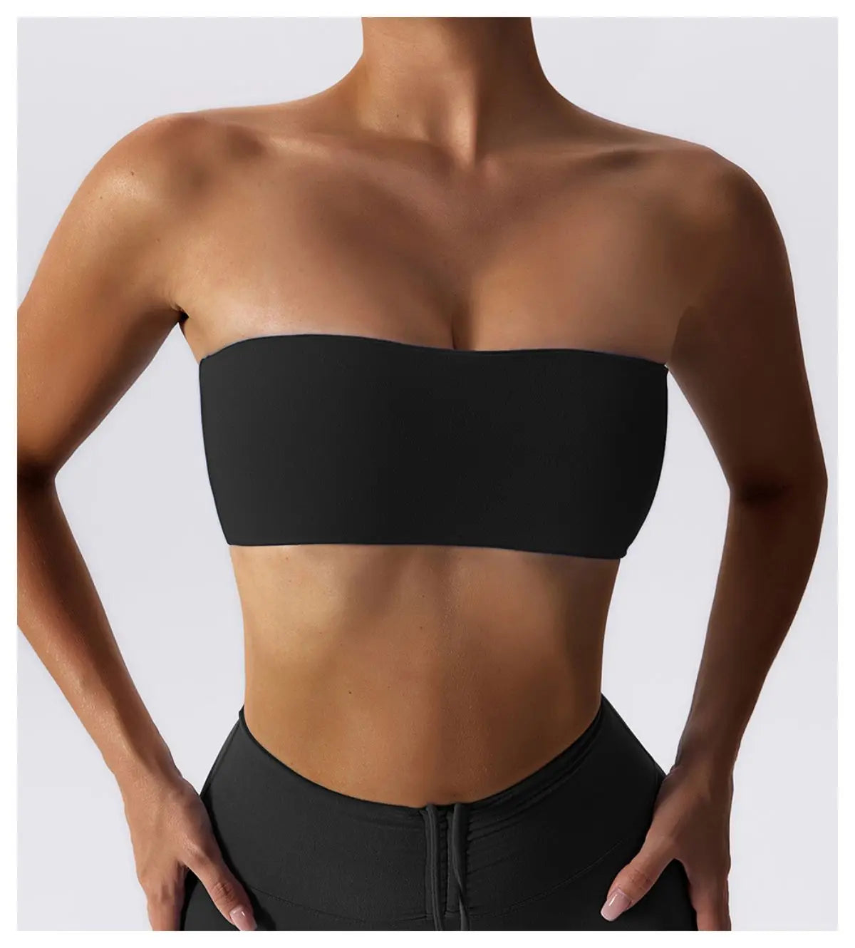 Strapless Sports Bra – Quick-Dry Tube Top Chest Wrap for Yoga, Gym & Fitness