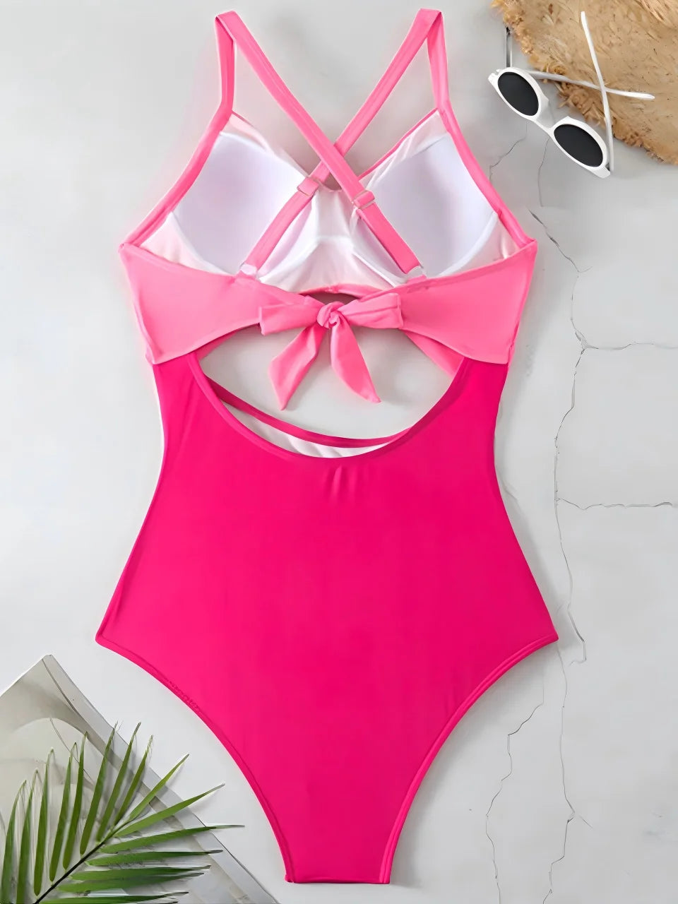 Ruched One-Piece Swimsuit for Women – Solid Color Bodysuit | Adjustable Straps | S–XXL