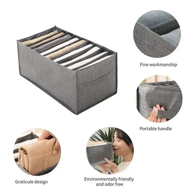 Clothes Organizer for Socks Home Separated Underwear Storage Box Bra Organizing Breathable Mesh Bag Foldable Laundry Basket