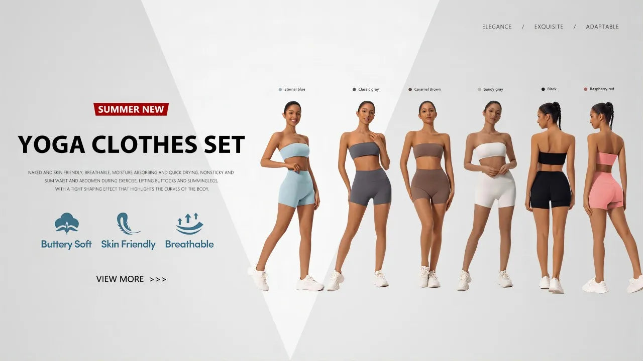 Women’s 2-Piece Workout Set – Strapless Sports Bra & Leggings for Yoga, Gym & Running