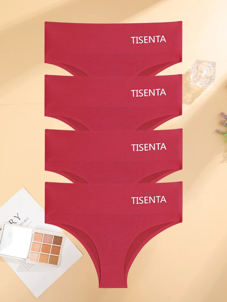 4-Pack Plus Size High Waist Seamless Briefs — Tummy Control Shapewear Panties XXL–4XL