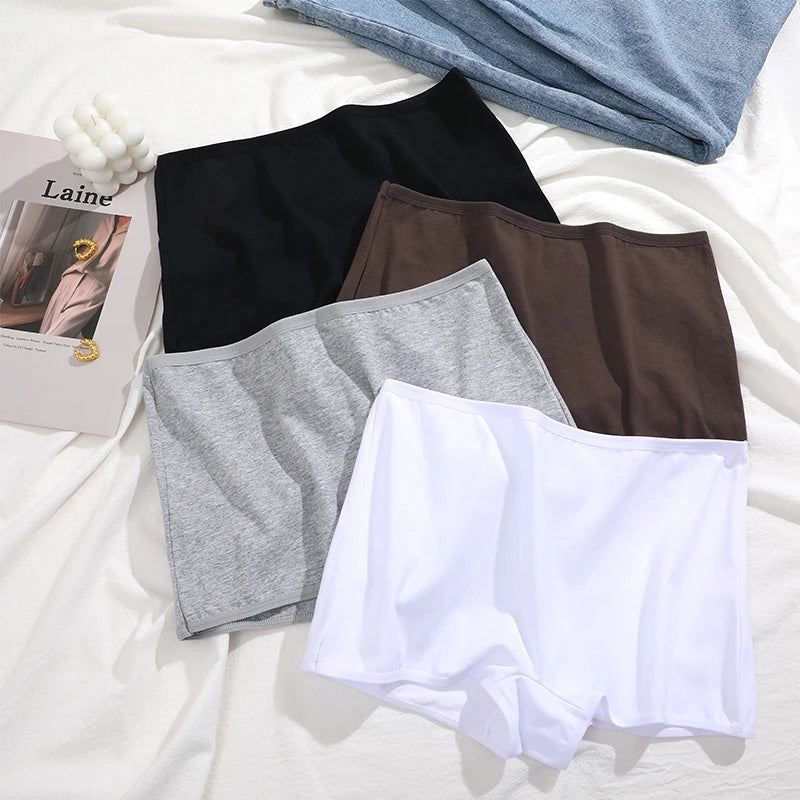 Women's Cotton Boyshort Panties – 4-Piece Set | Seamless Comfortable Underwear (XS–1XL)