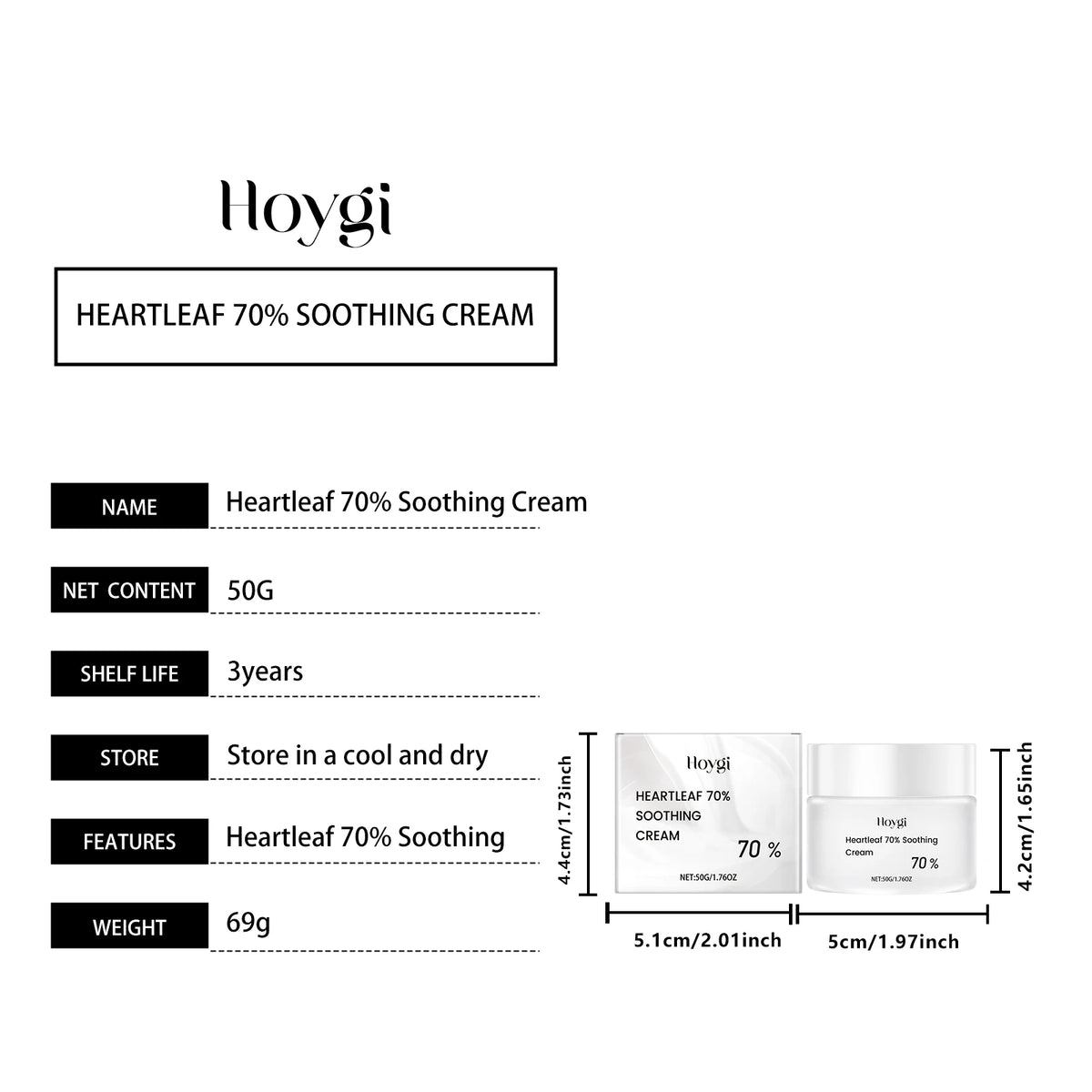 Hoygi Moisturizing Face Cream – 50g, Single & Multipack Options