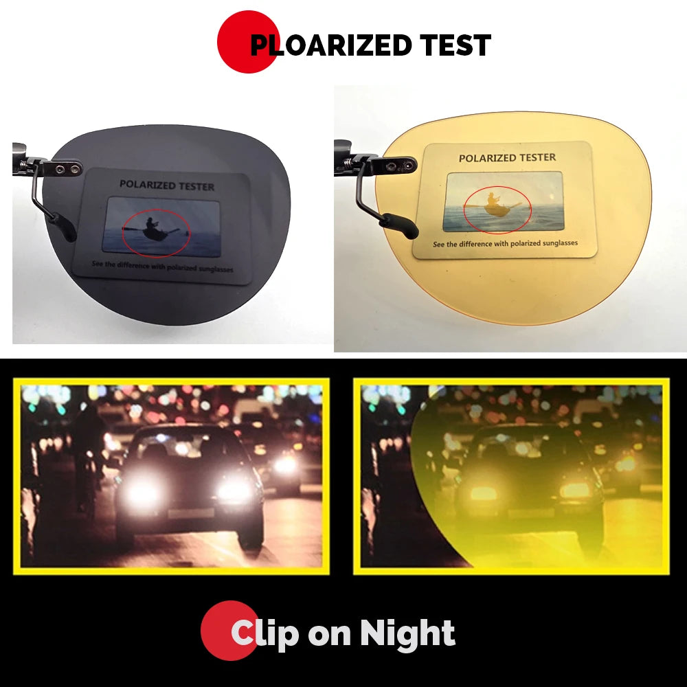 Oval Clip-On Sunglasses | 7 Lens Options