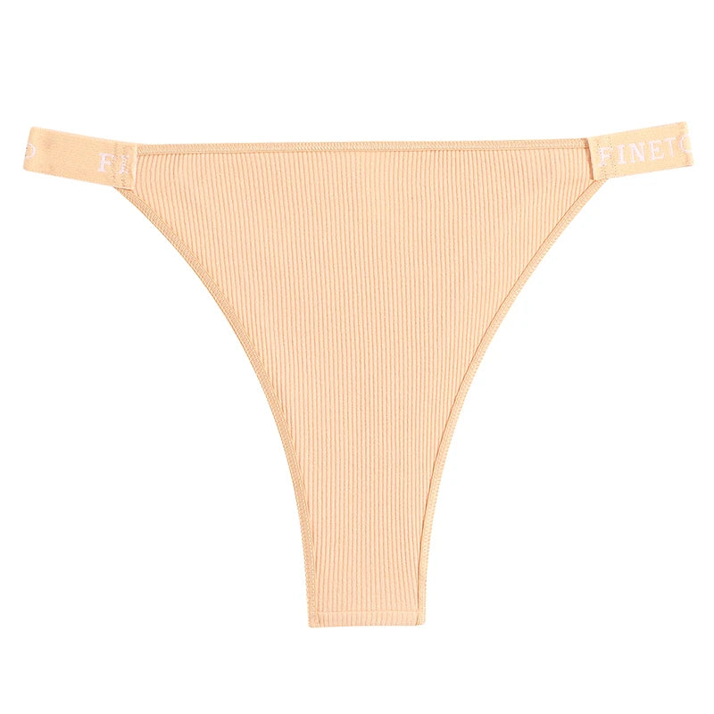 Maillard Cotton Brazilian Panties – Low-Rise Breathable Underwear for Women (M–XL, 9 Colors)