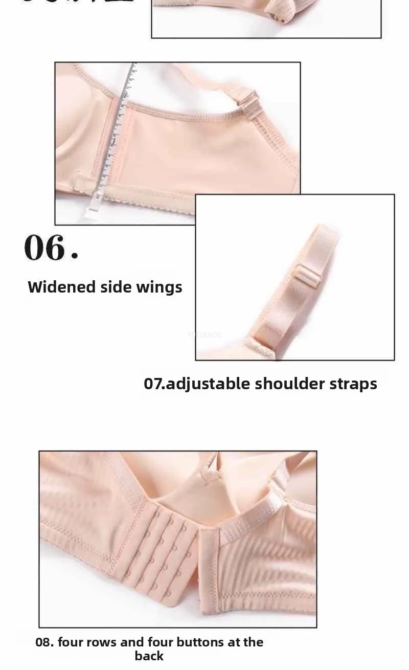 Women's 10CM Extreme Push Up Bra | Side Smoothing Wireless Lift for AA/A/B Cup | Seamless Breathable Bra for Small Flat Chest (32–38 / 70–85)