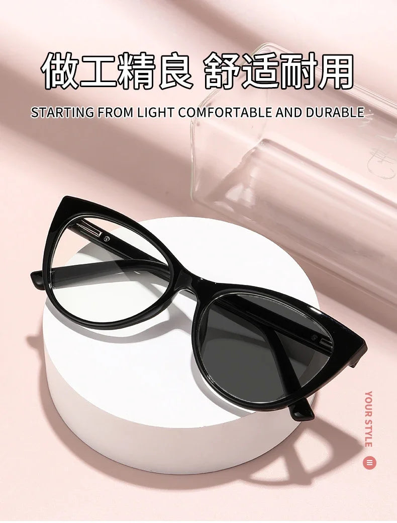 Women's Cat Eye Photochromic Glasses | Myopia Options