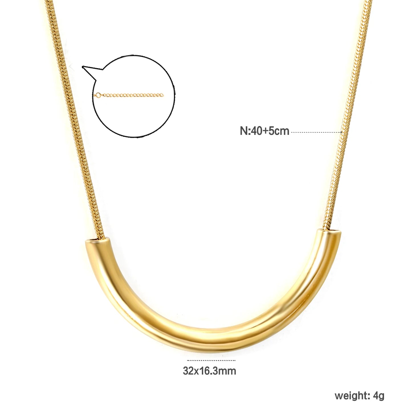 Snake Bone Chain Choker – French Statement Metal Tube Collar Necklace for Women