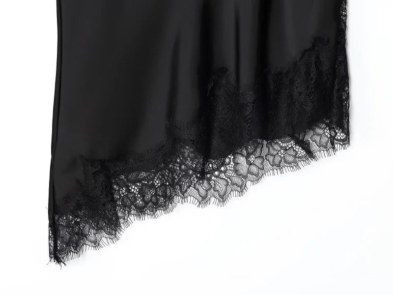 MUJER Black Lace Tops for Women Camisole Sexy Backless Tops Woman 2025 Summer Sleeveless Women's Tops Straps Beach Top Female