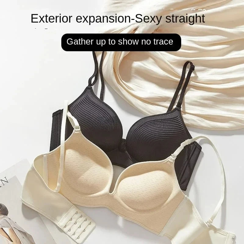 Women's 10CM Ultra Thick Push Up Bra for AA-A Cup | Seamless Invisible No-Mark Lingerie | Natural Lift & Cleavage Wire-Free Bra (32–38 / 70–85)