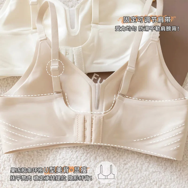 Women's Wireless Bra – Jelly Gel Support | Seamless Push-Up U-Back