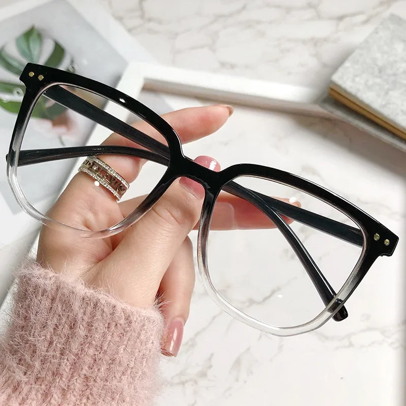 Clear & Gradient Square Glasses | Myopia Lens Options