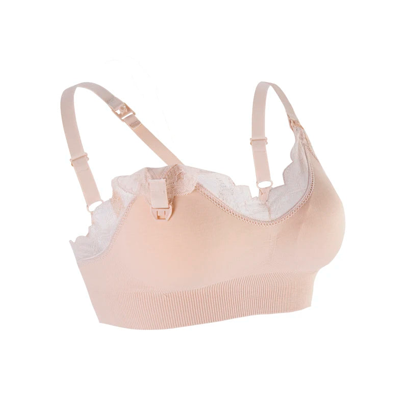 Women's Wireless Nursing Bra – Seamless Breathable Maternity Breastfeeding Bra