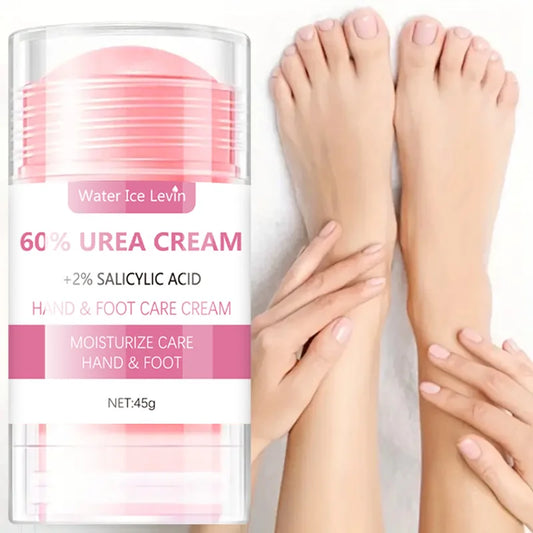 60% Urea Cream packaging with a close-up of hands and feet