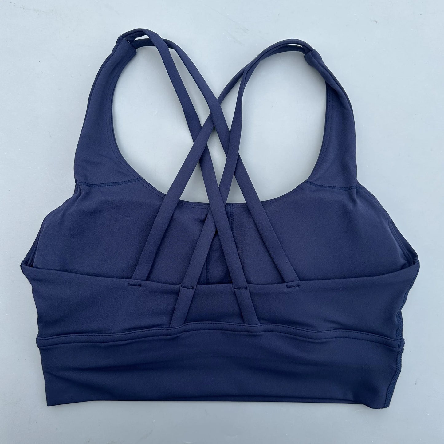 Solid Color Soft Cross Back Women Fitness Bra Tights Yoga Vest High Strength Shockproof Gym Sports Top Push Up With Chest Pad